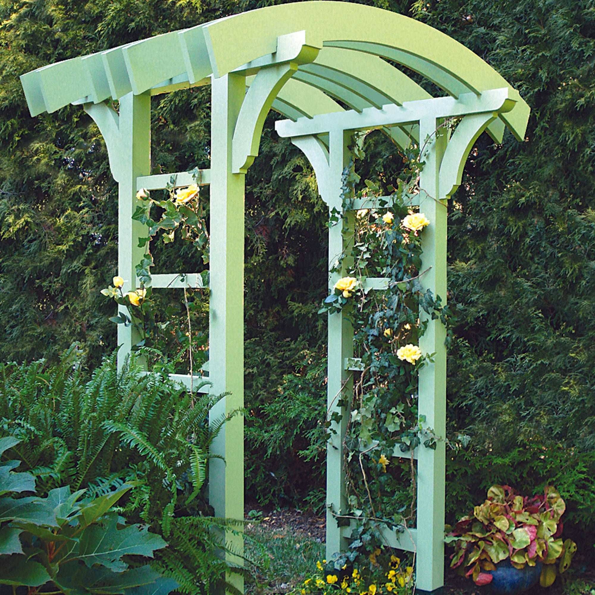 Woodworking Project Paper Plan to Build Garden Arbor and Gate alt 0