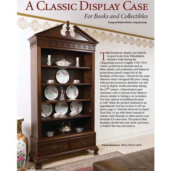 Colonial Bookcase - Downloadable Plan alt 0
