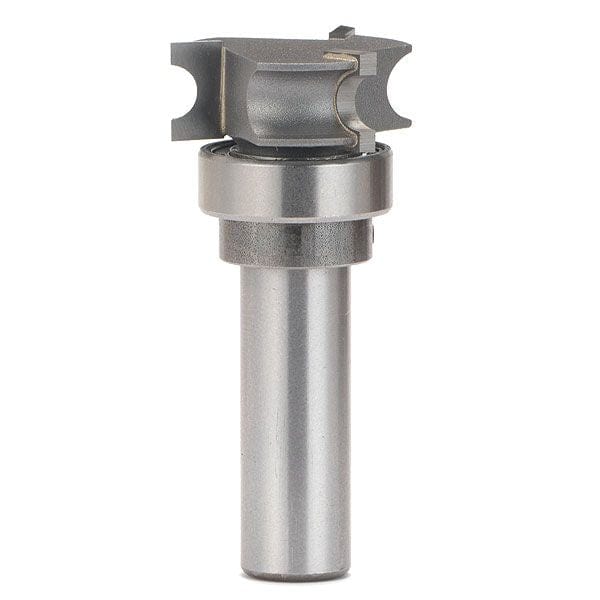 # 3530 1/4" Stock Canoe Bead Router Bit With Bearing, 1/2" Shank, 1-1/8" CD alt 0