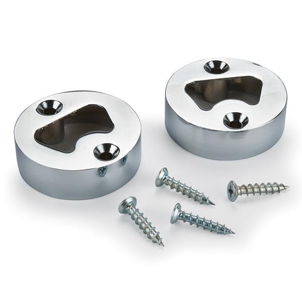 Bottle Opener Kit - 1-1/2" - Round - Chrome - 2 Pack alt 5