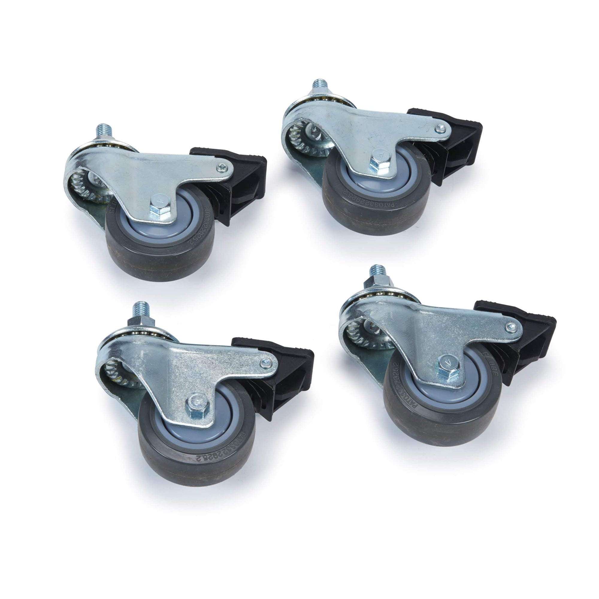 3" Heavy Duty Steel Stand Casters Set - 4 Piece alt 0