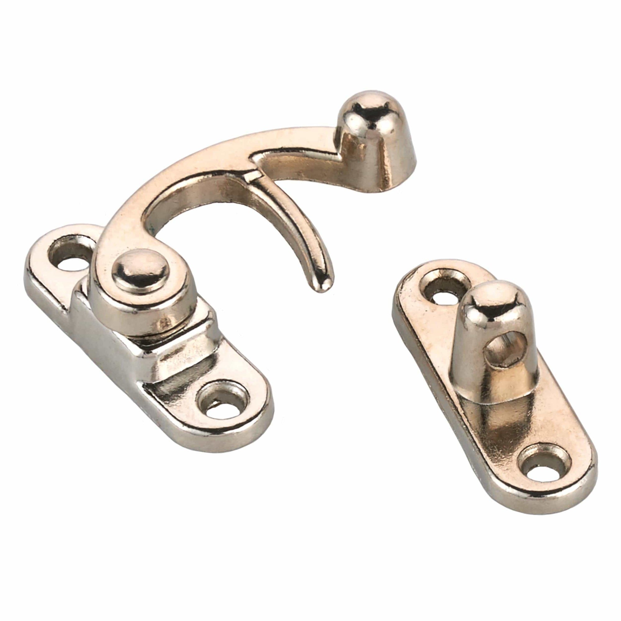 Hook Latch with Screws - Small - Nickel Finish alt 0