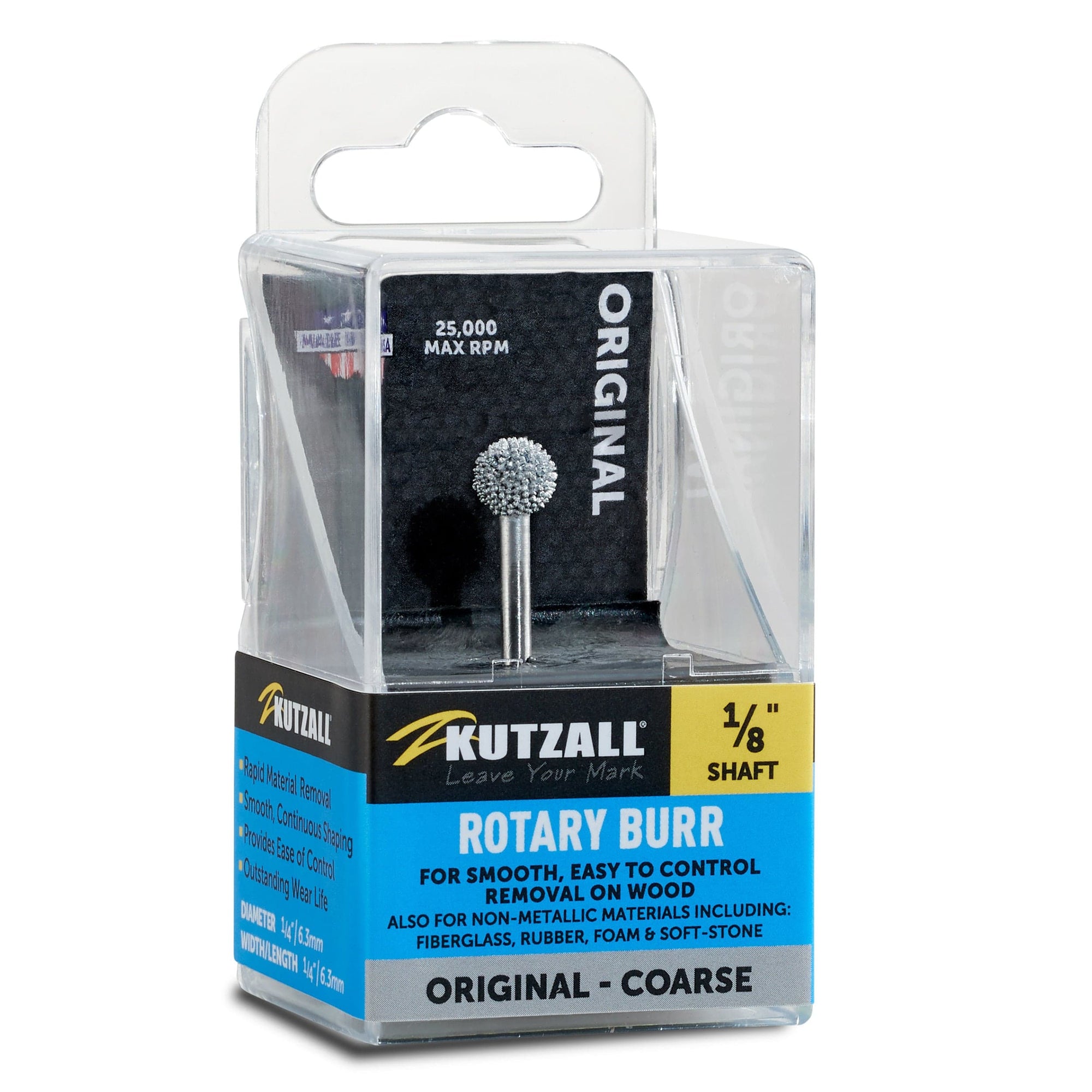 Original Sphere Burr, 1/8" Shaft, Coarse (1/4" x 1/4") alt 0