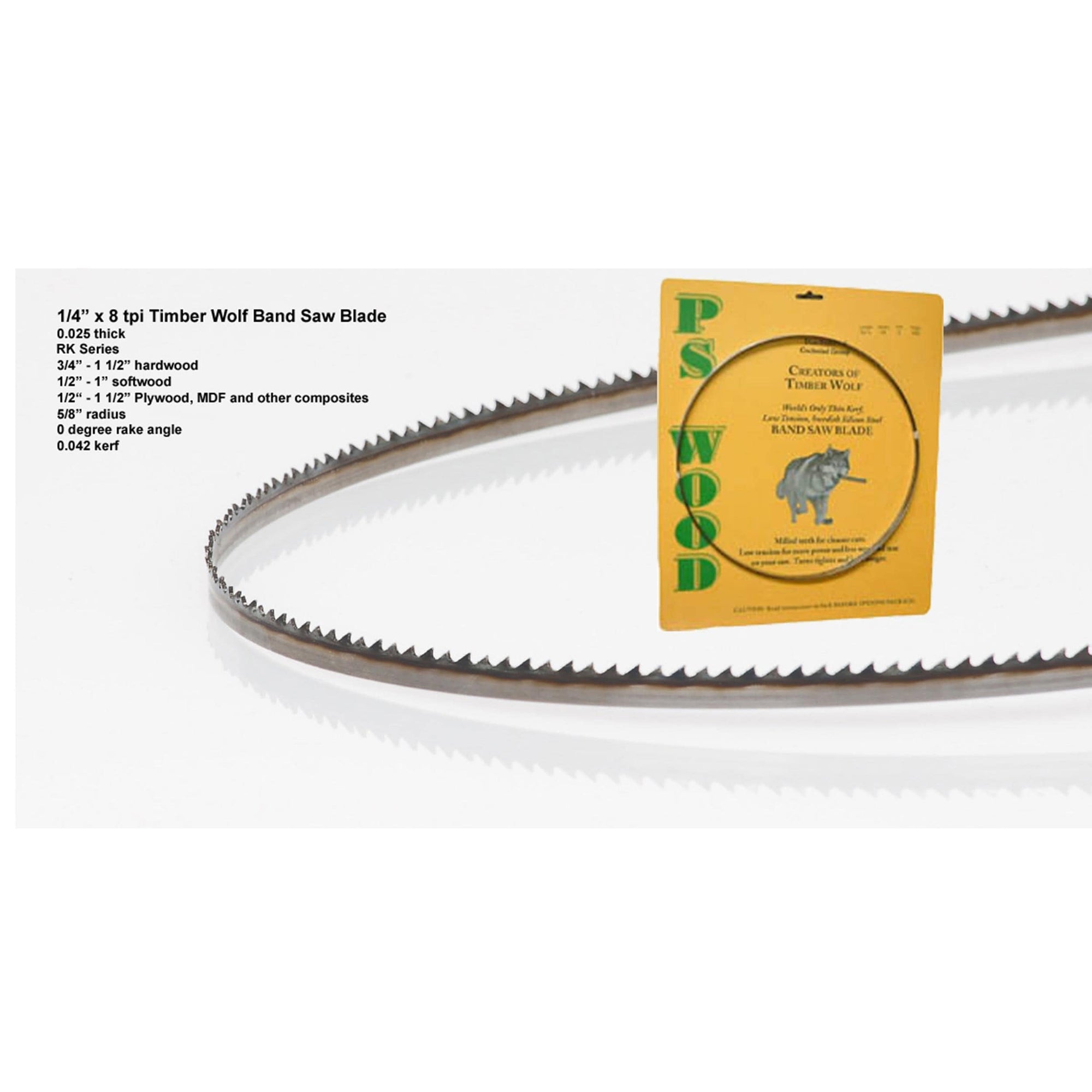 Bandsaw Blade - 70-1/2" x 1/4" x 8 TPI - Raker alt 25