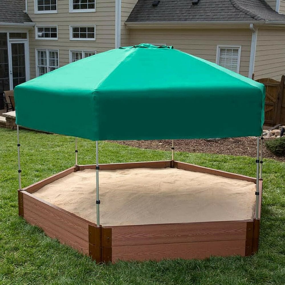 84" X 96" X 37" Telescoping Hexagon Sandbox Canopy & Cover alt 0