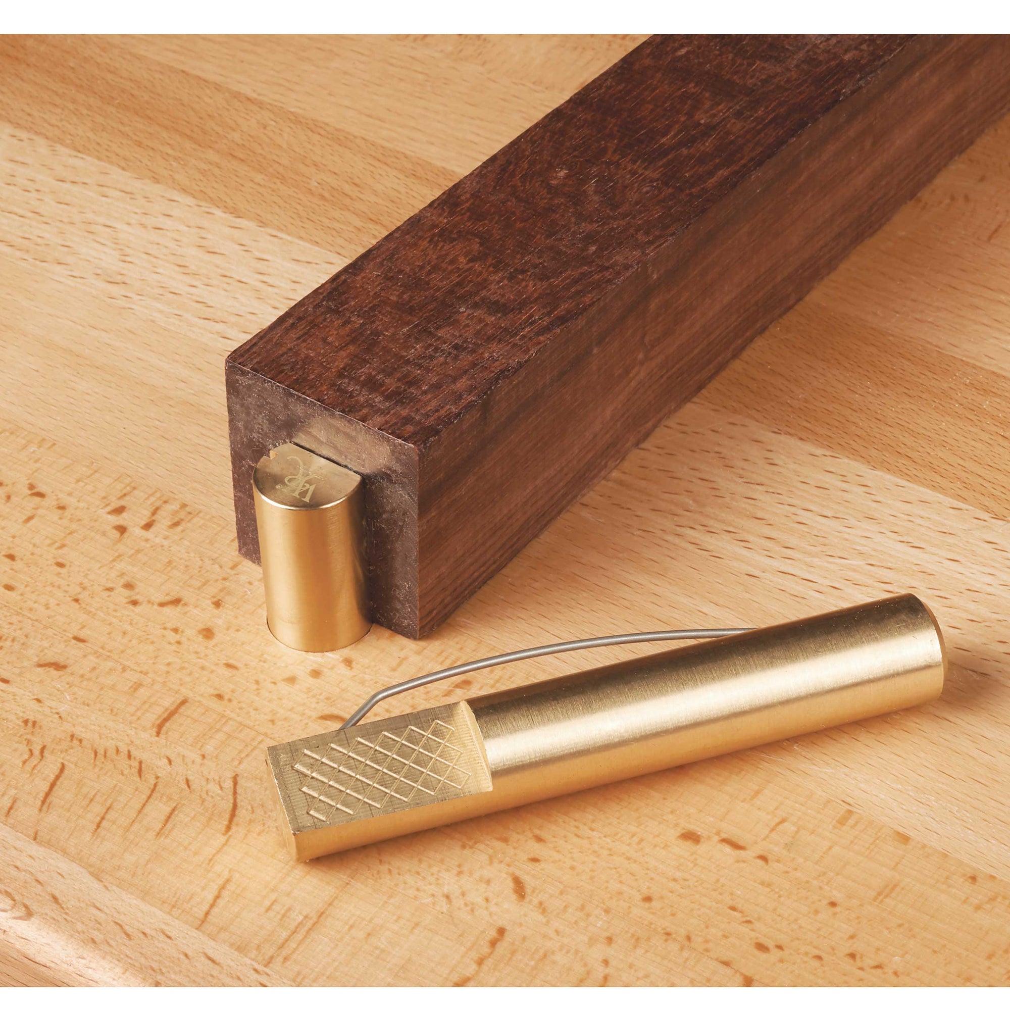 Brass Bench Dogs - 4-3/8" x 3/4" - Pair alt 0