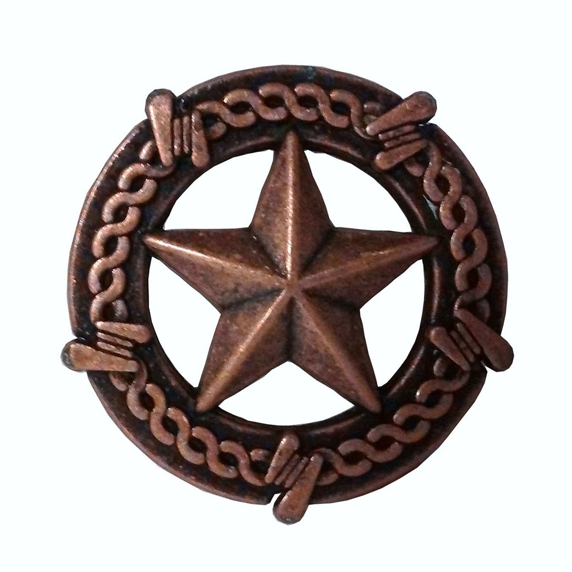 Star with Barbed Wire Knob, Copper Oxide alt 0
