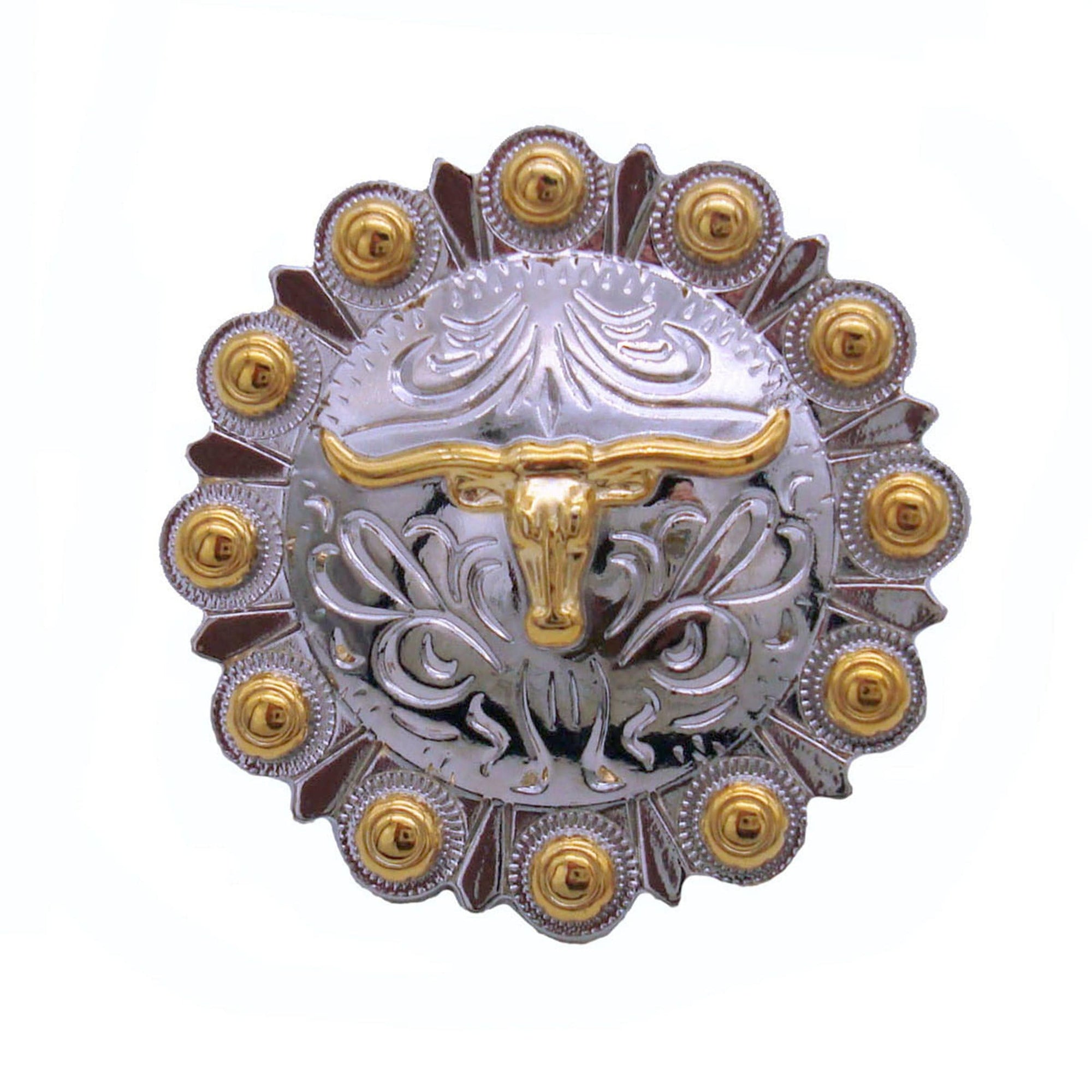 Steer in Round Knob, Nickel/Gold alt 0