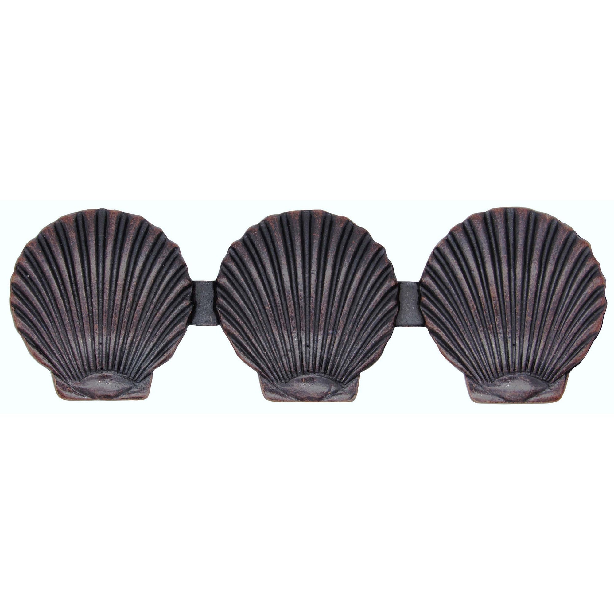 Triple Scallop Seashell Pull, Oil Rubbed Bronze alt 0