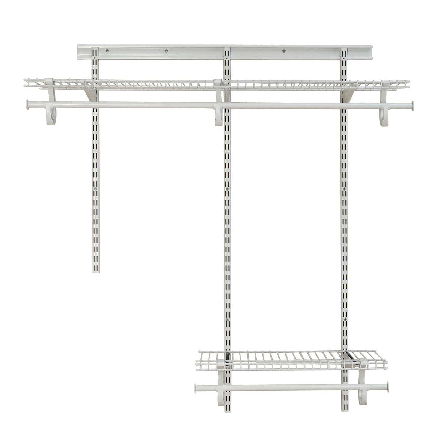 ShelfTrack Adjustable Closet Organizer 2' - 4' W, White alt 0