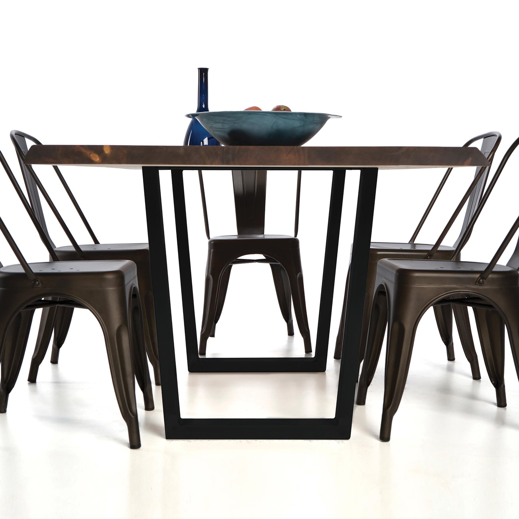 "V" Slab Legs 28" High Black Pair alt 0