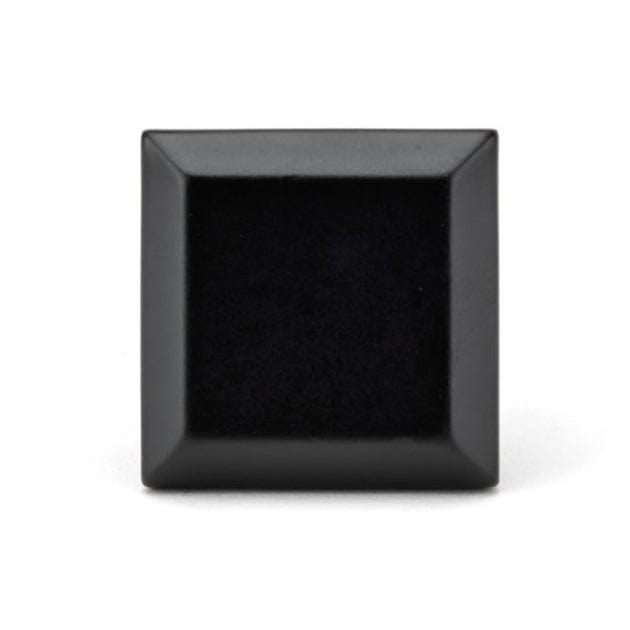 Transitional Knob, 1-11/32" x 1-11/32", Matte Black alt 0