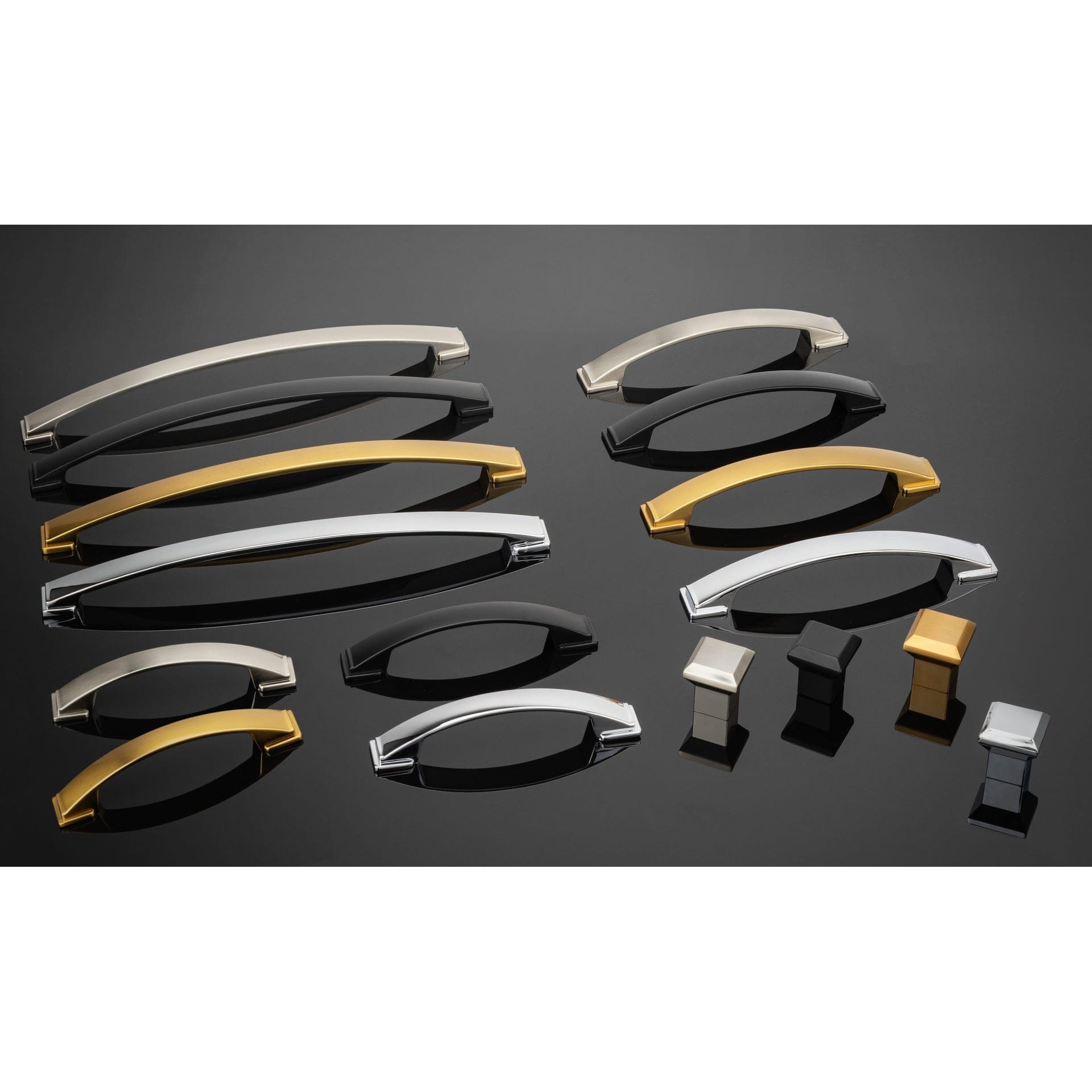 Transitional Knob, 1-11/32" x 1-11/32", Matte Black alt 0