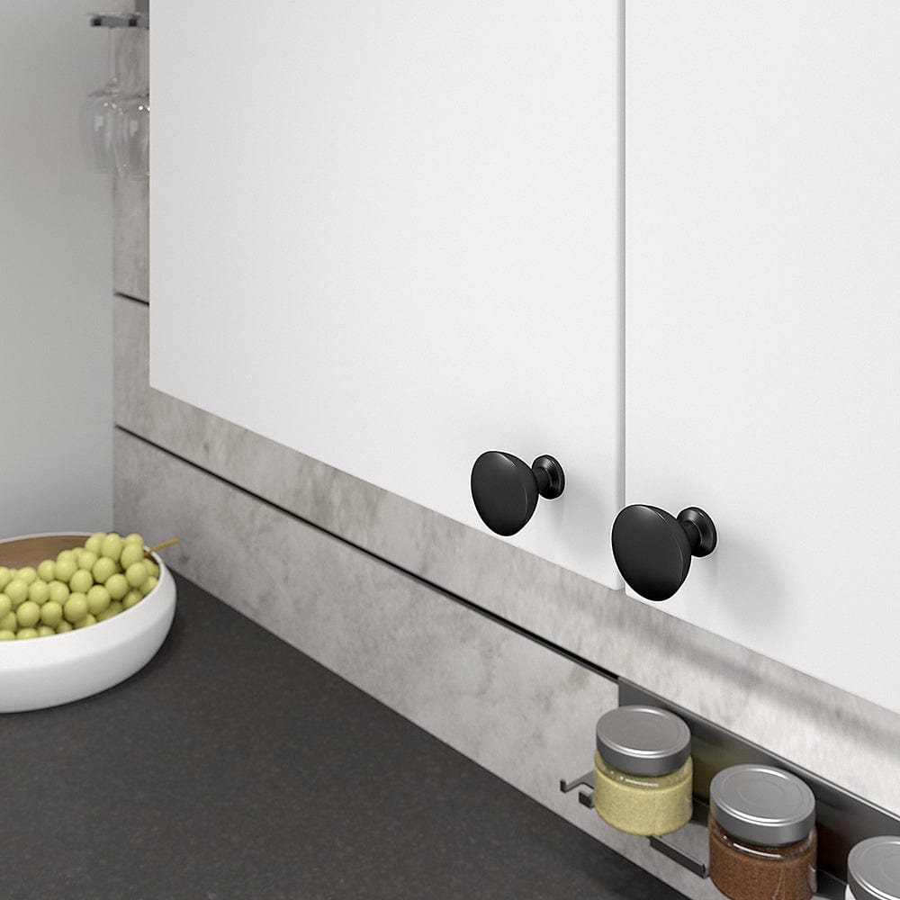 Contemporary Knob, 1-11/32" D, Brushed Nickel