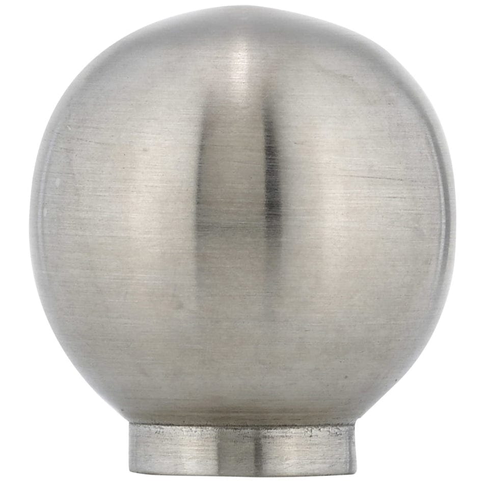 Contemporary Knob, 1-3/16" D, White, Brushed Nickel alt 0