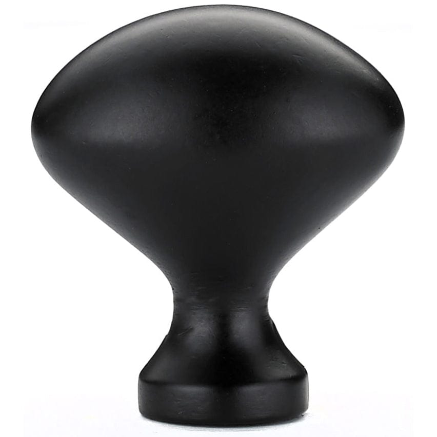 Traditional Knob, 1-3/16" x 25/32", Matte Black alt 0