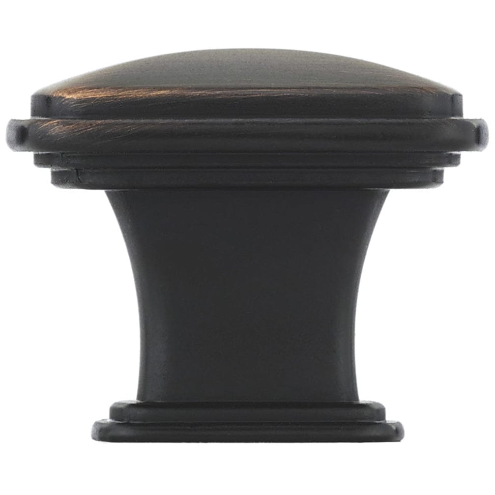 Transitional Knob, 1-7/32" x 1-7/32", Brushed Oil-Rubbed Bronze alt 0