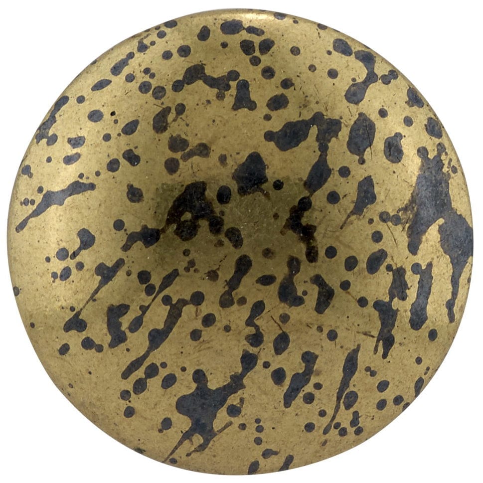 Traditional Knob, 1-3/16" D, Oxidized Brass alt 0