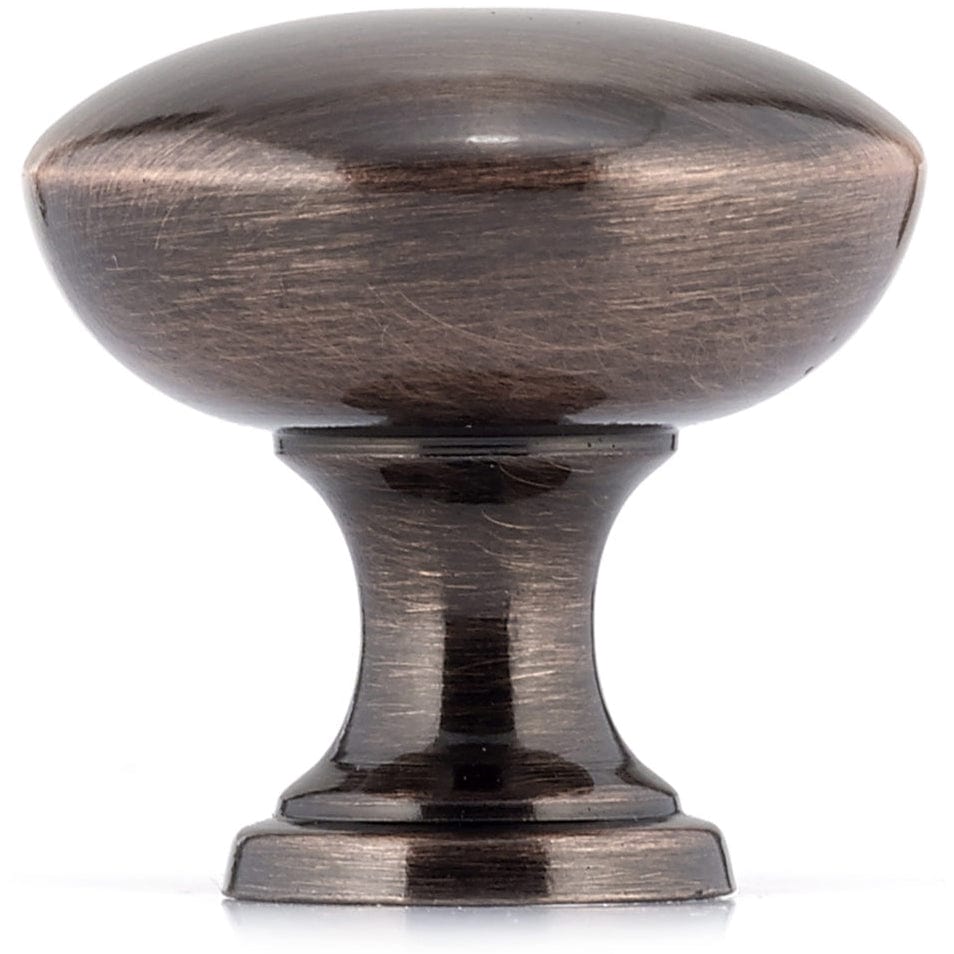 Traditional Knob, 1-3/16" D, Antique Copper alt 0