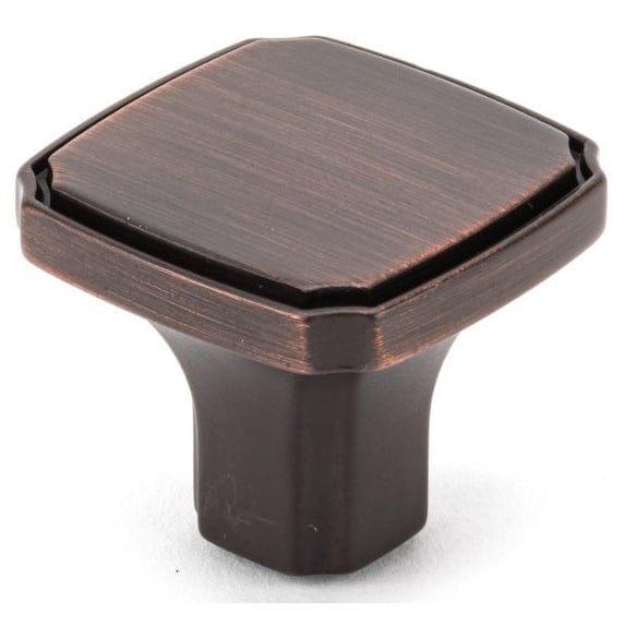 Transitional Knob, 1-3/8" x 1-3/8", Brushed Oil-Rubbed Bronze alt 0