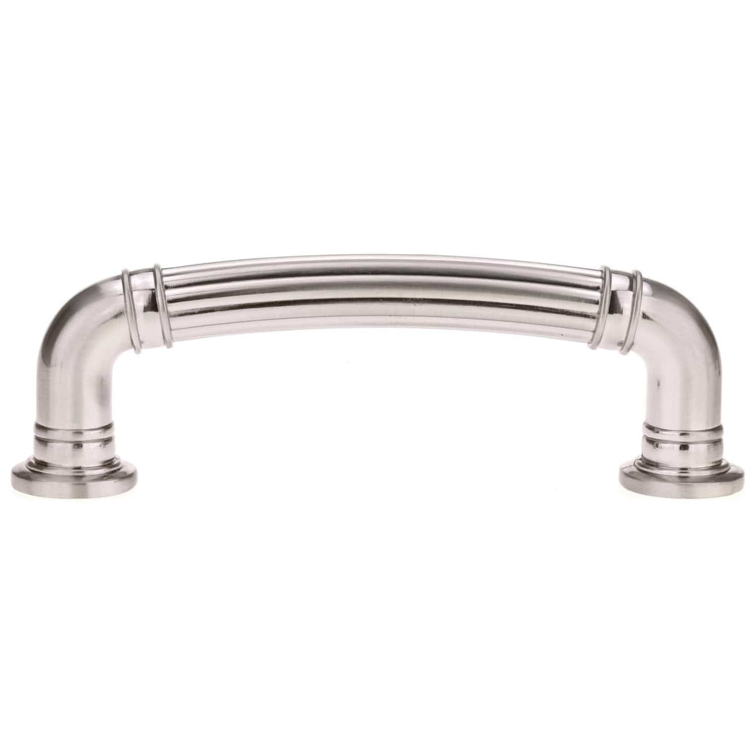 Traditional Pull, 3-3/4" Center-to-Center, Brushed Nickel alt 0