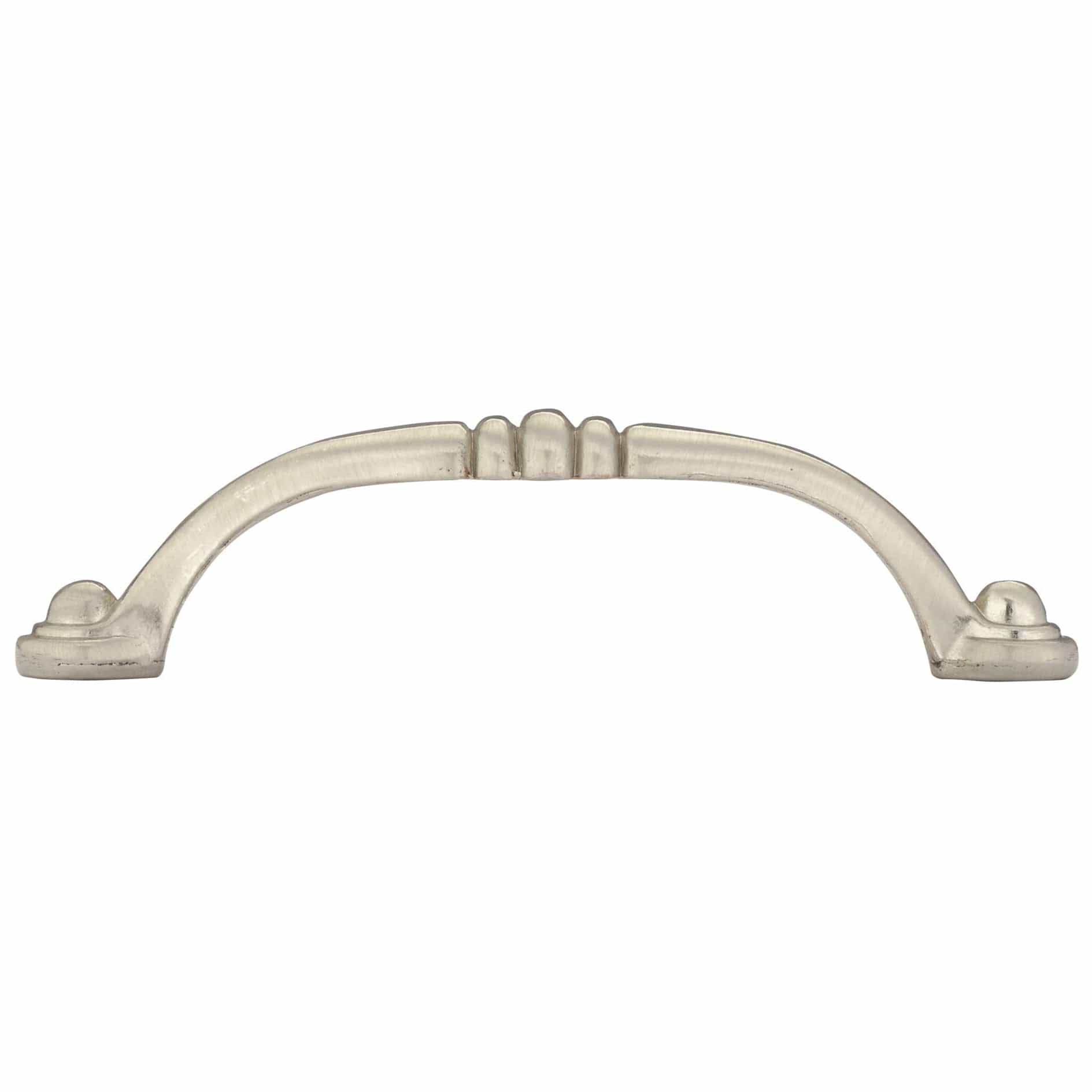 Traditional Pull, 3-3/4" Center-to-Center, Brushed Nickel alt 0