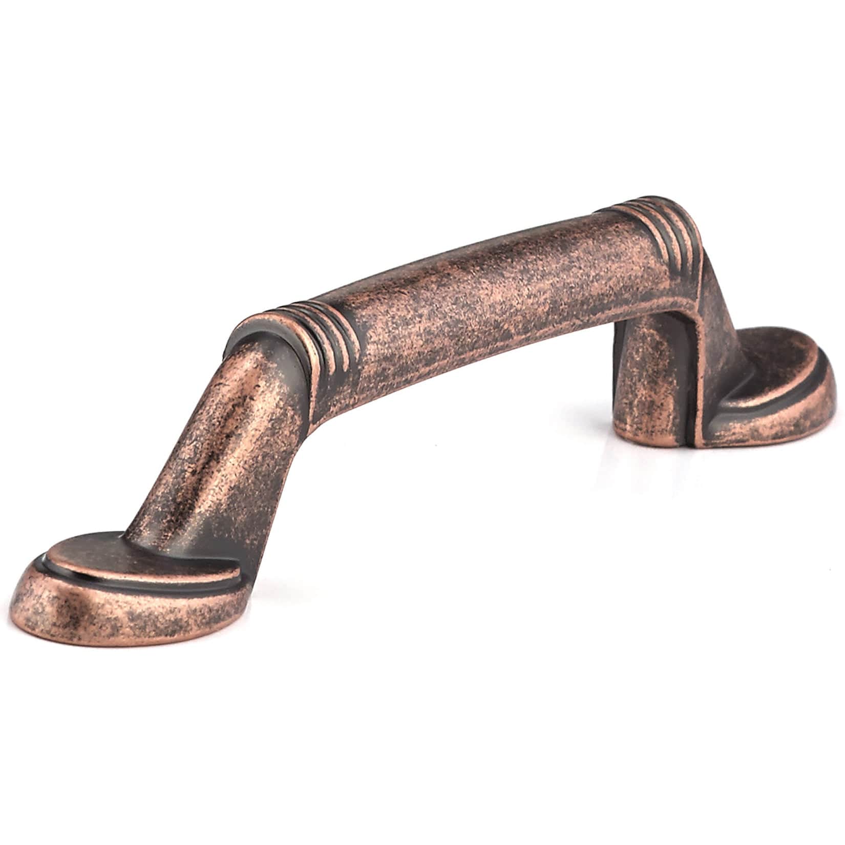 Traditional Pull, 3" Center-to-Center, Antique Copper alt 0