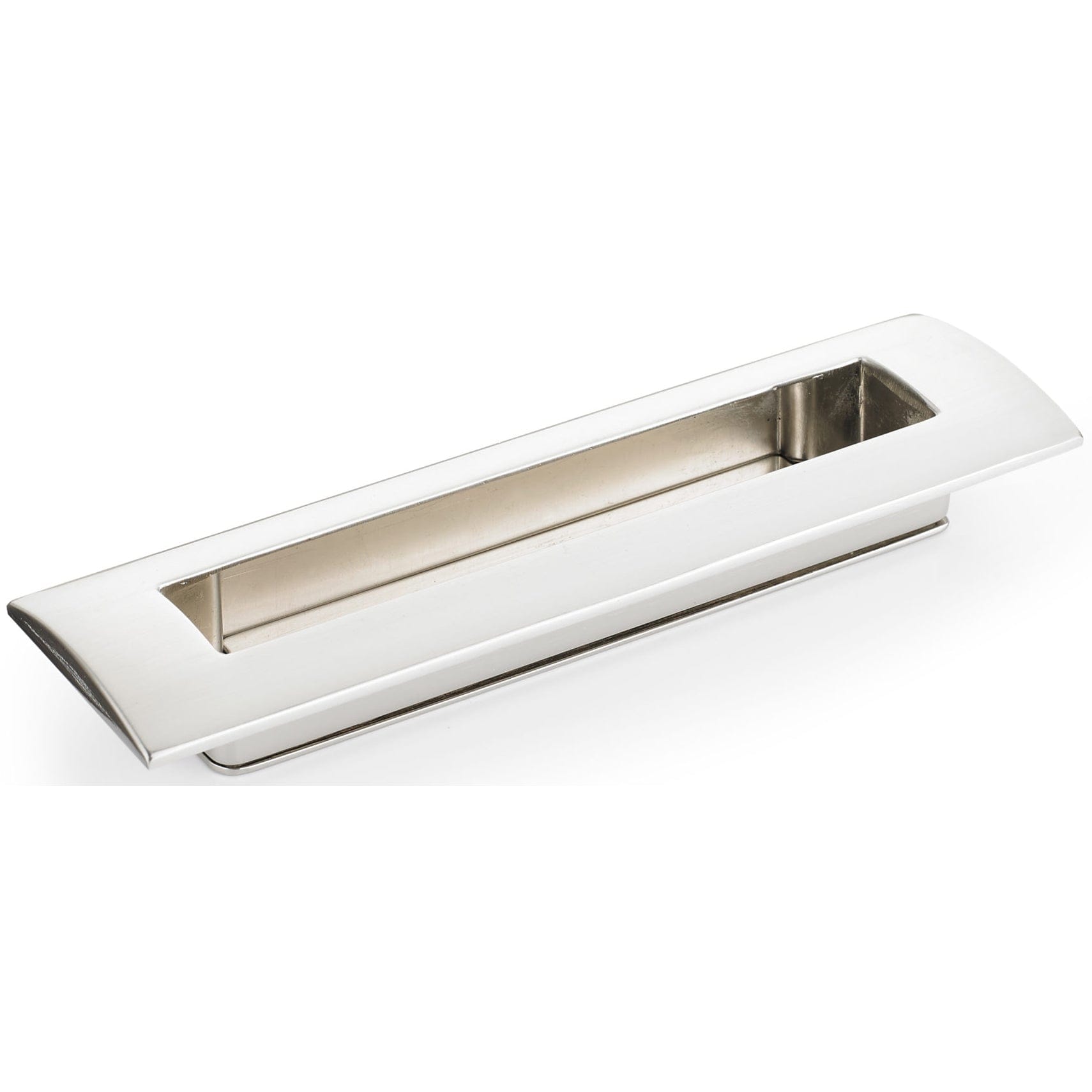 Contemporary Recessed Pull, 5-1/16" Center-to-Center, Brushed Nickel alt 0