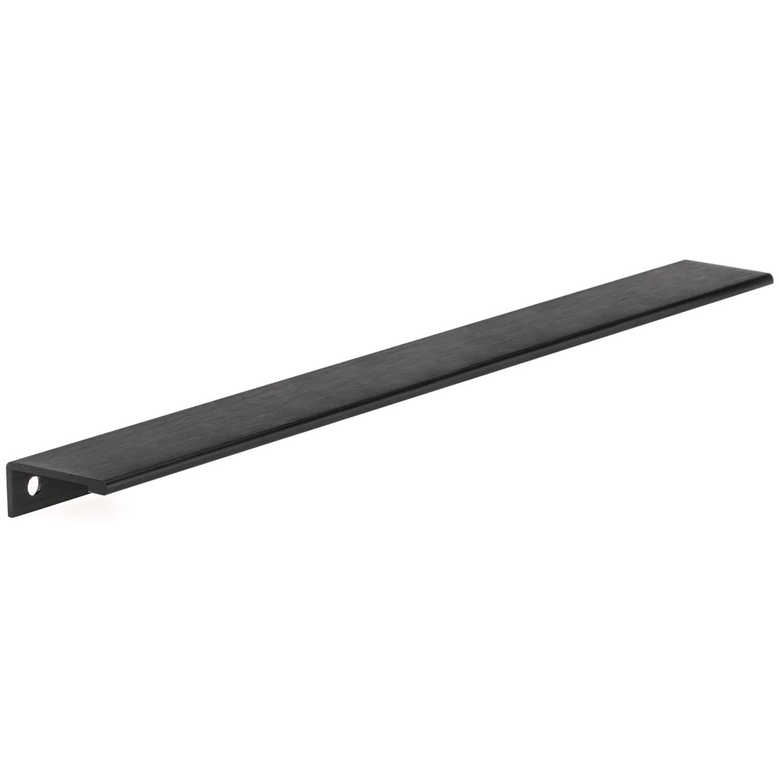 Contemporary Edge Pull, 16-3/8" Center-to-Center, Brushed Black alt 0