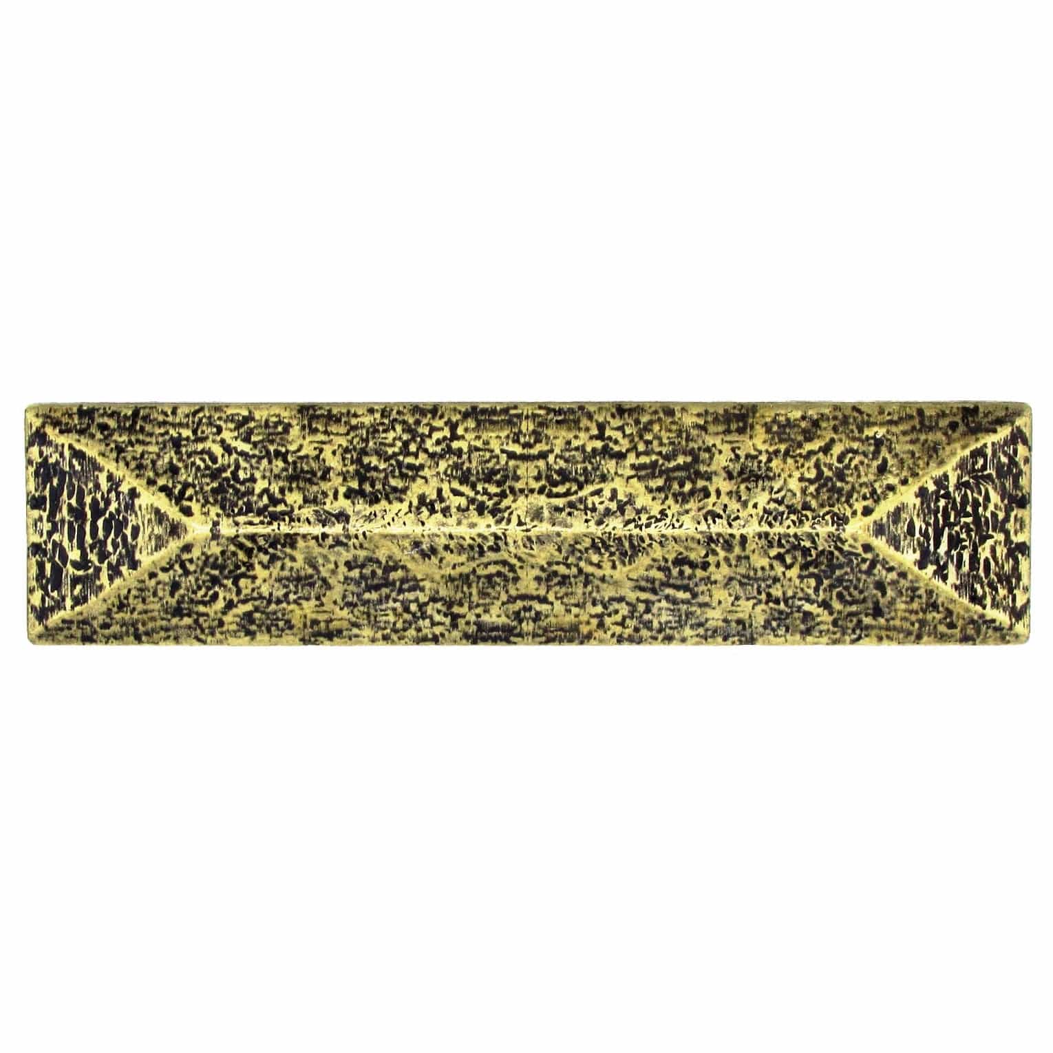 Rustic Pyramid Pull 3" Center Brass Oxide alt 0