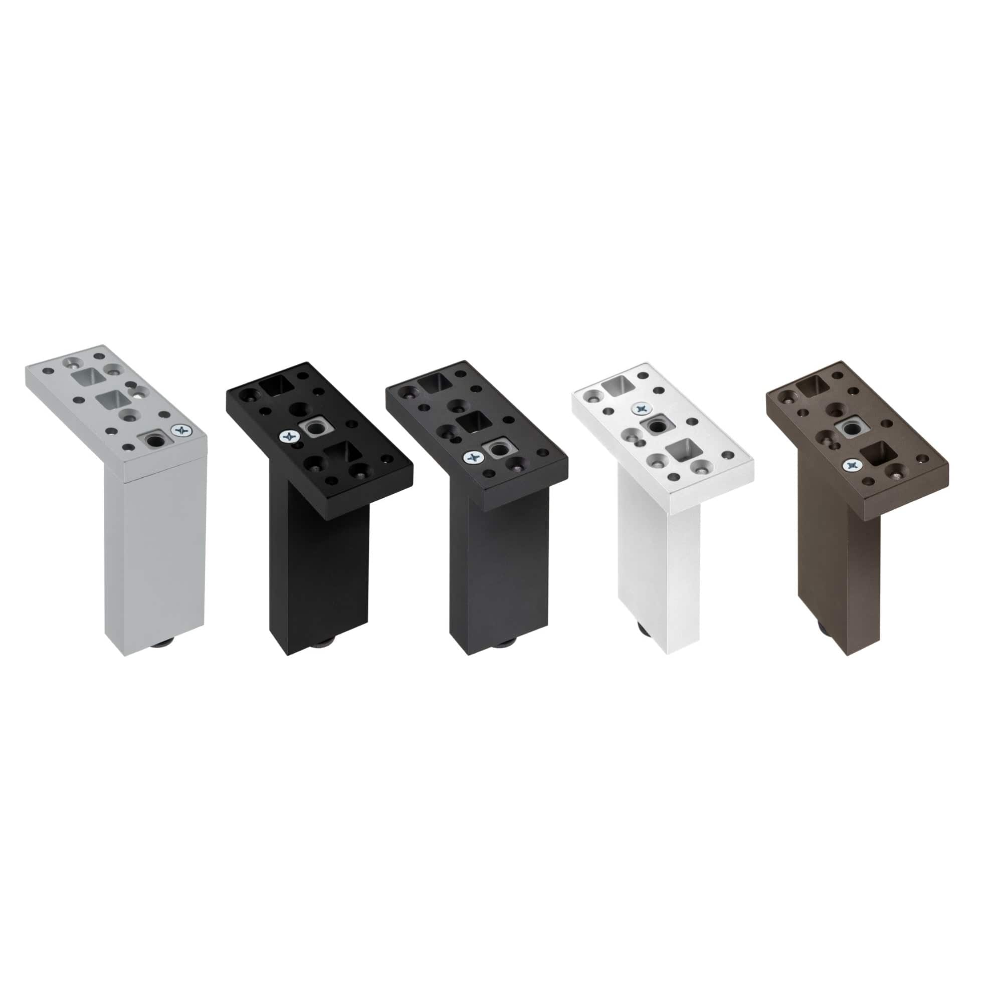 7-7/8" (200 mm) Adjustable Contemporary Versatile T or L Shaped Furniture Leg Aluminum alt 0