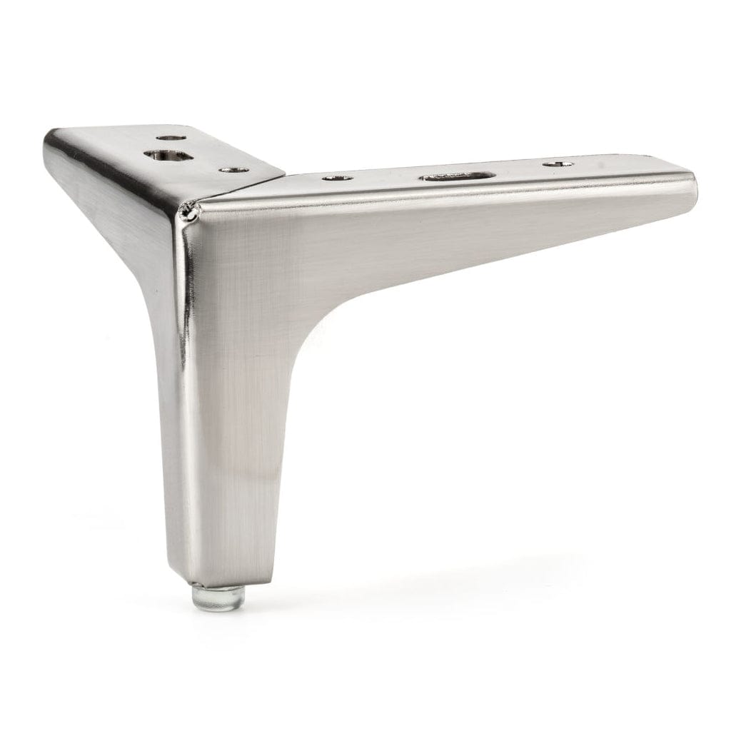 4-3/16" (106 mm) Contemporary Furniture Leg Brushed Nickel alt 0