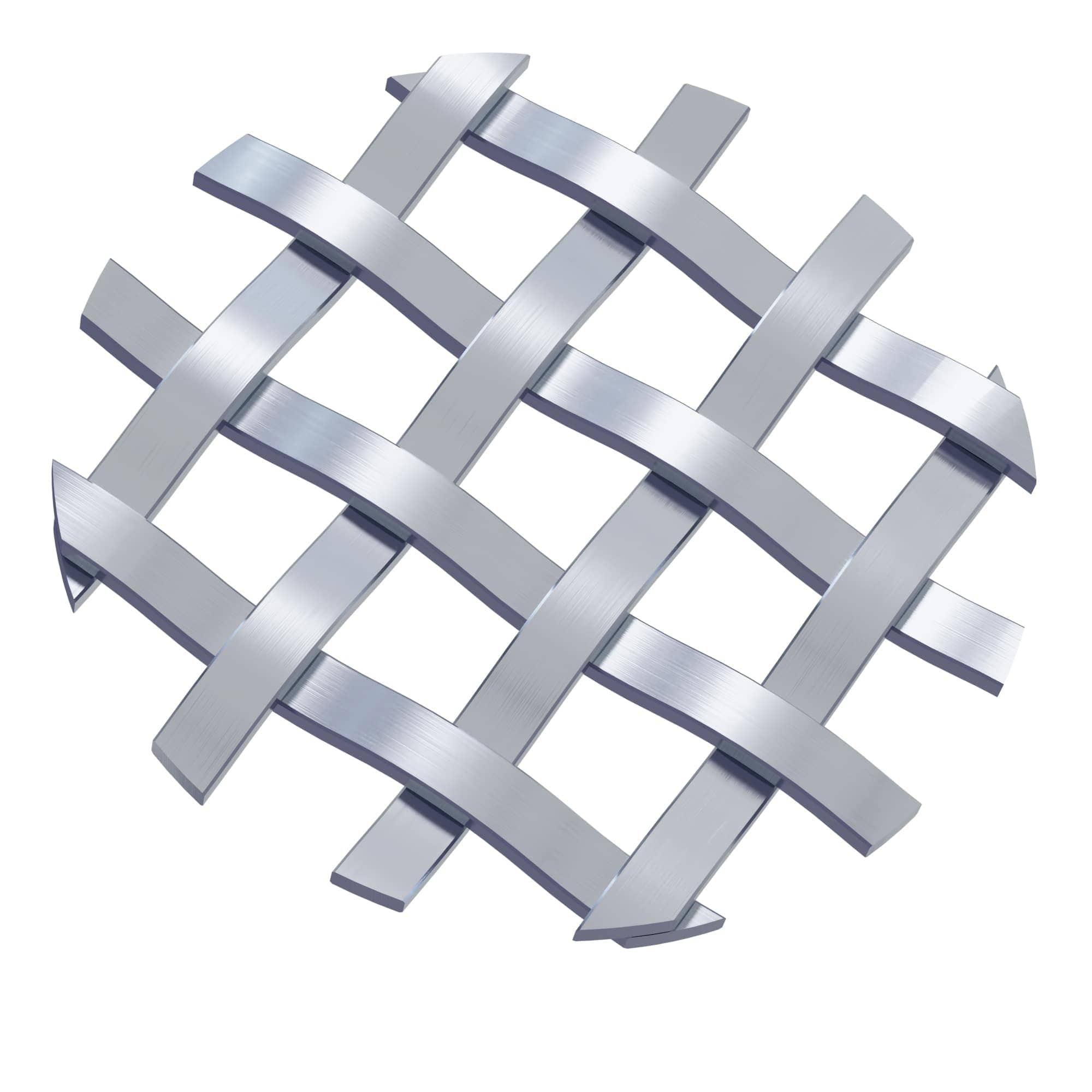 .375'' Single Flat Diamond Decorative Grille - Satin Nickel, 18''W x 48''L Sheet alt 375