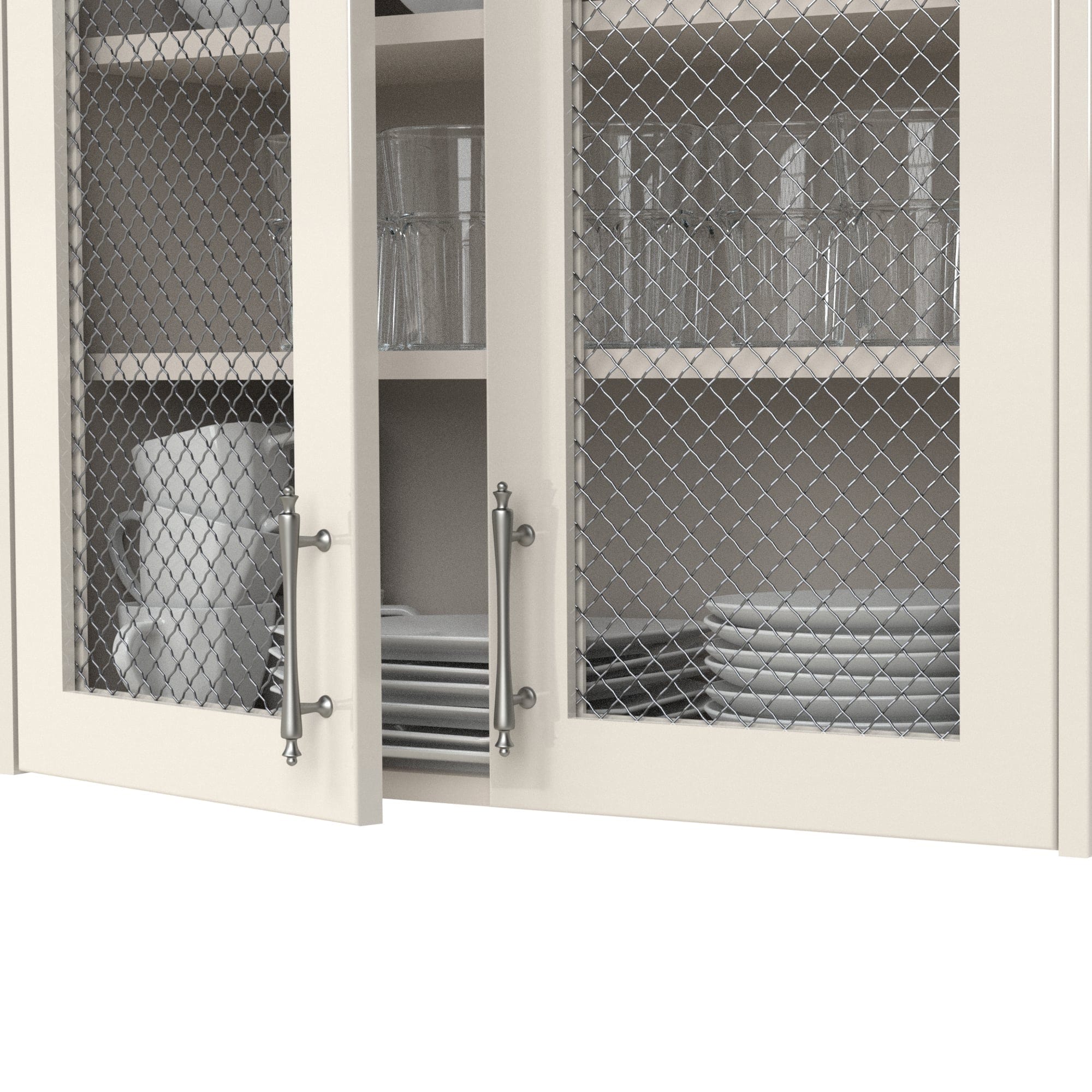 .75" Pressed Single Diamond Decorative Grille - Satin Nickel, 36" W x 24" L Sheet alt 75