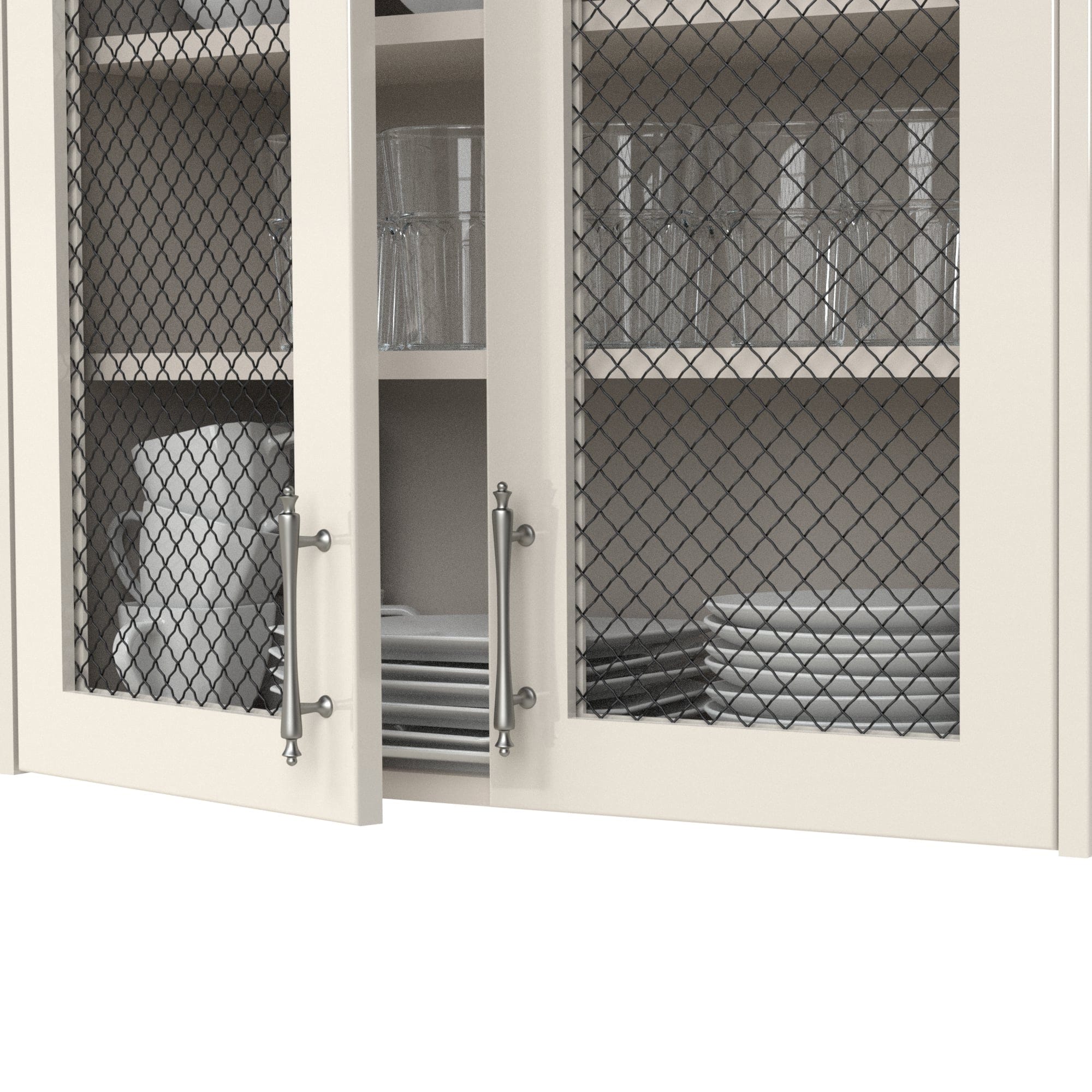 .75" Pressed Single Diamond Decorative Grille - Flat Black, 36" W x 48" L Sheet alt 75