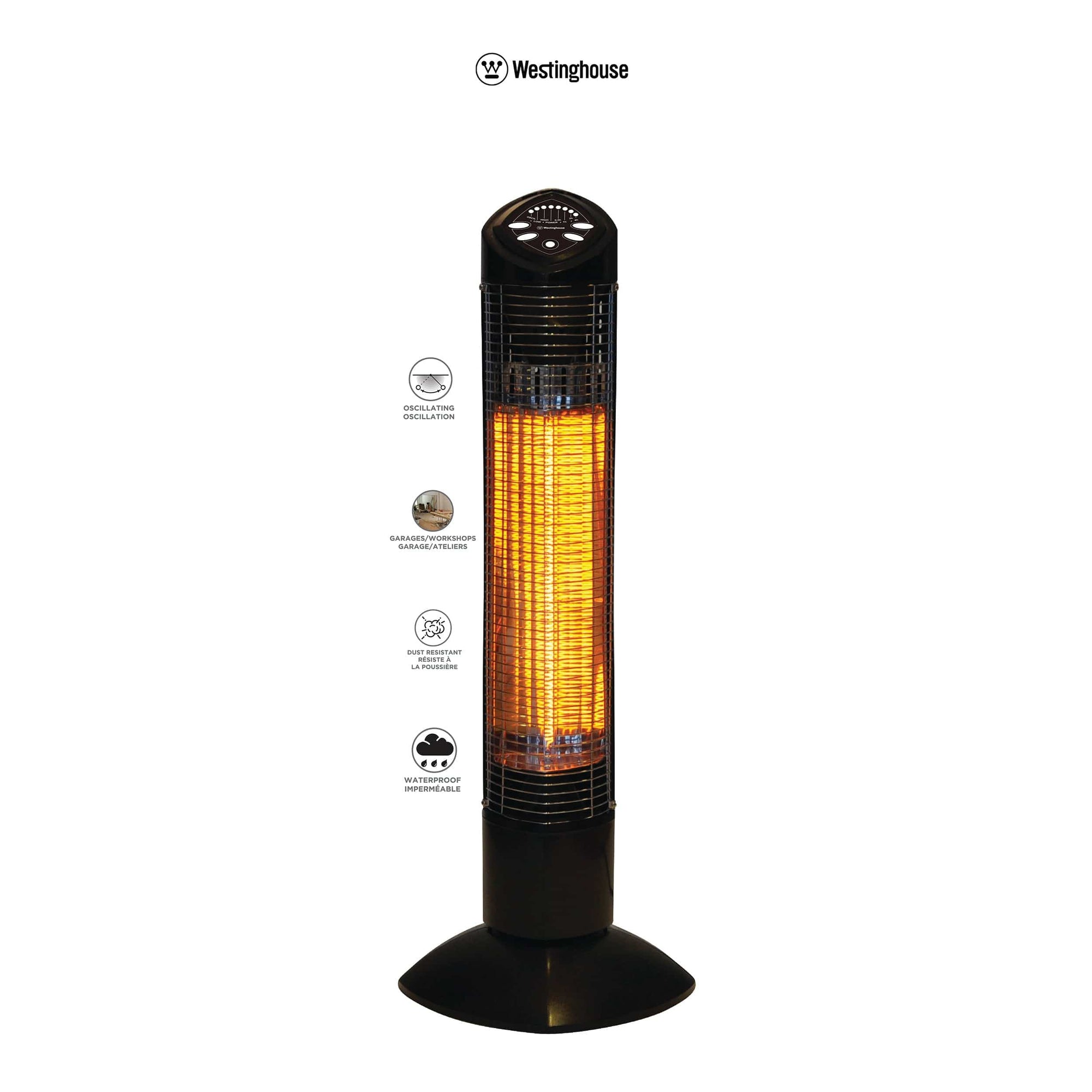 Westinghouse Infrared Electric Outdoor Heater - Freestanding Oscillating With Remote alt 0