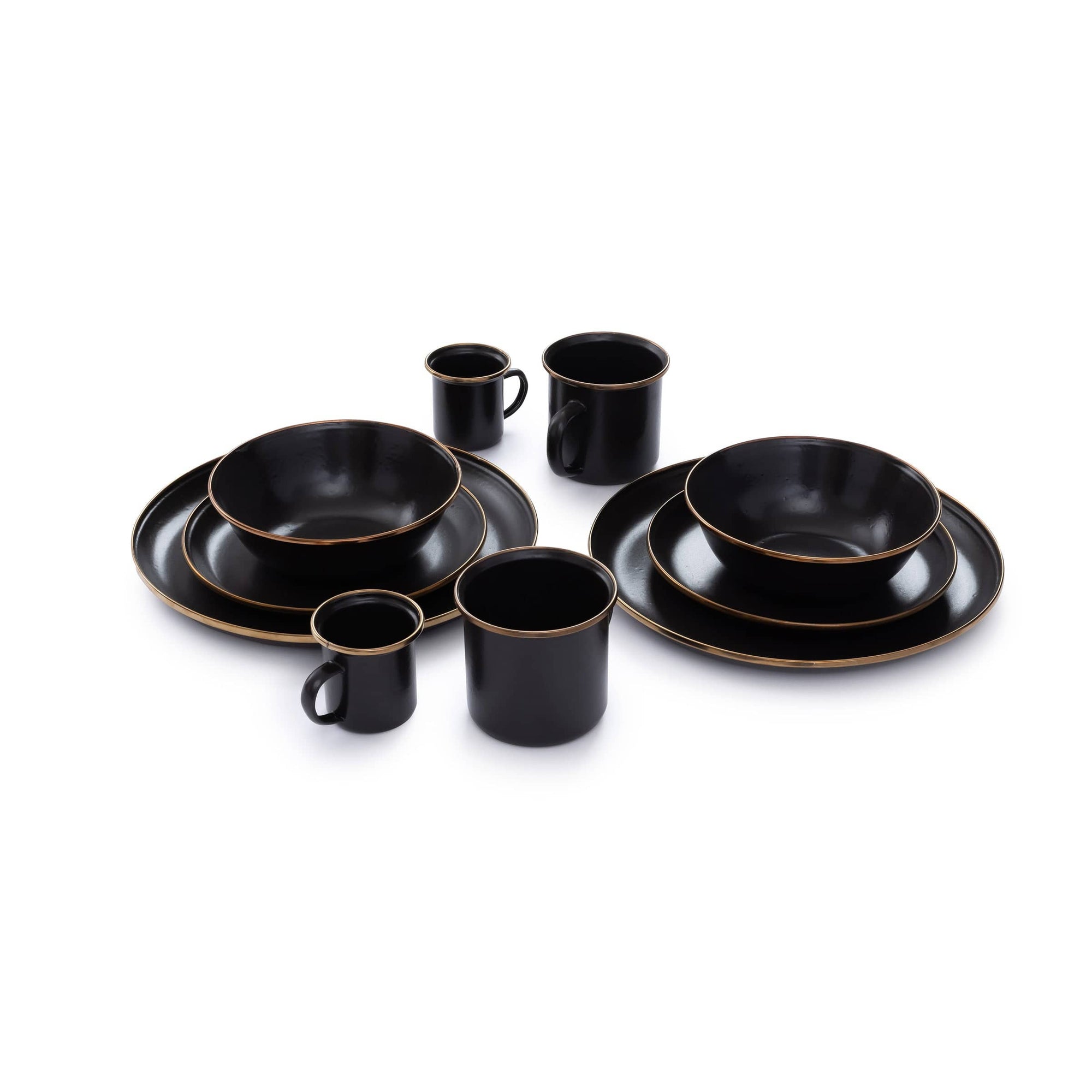 Enamel Espresso Cup Set Charcoal Indoor/Outdoor alt 0