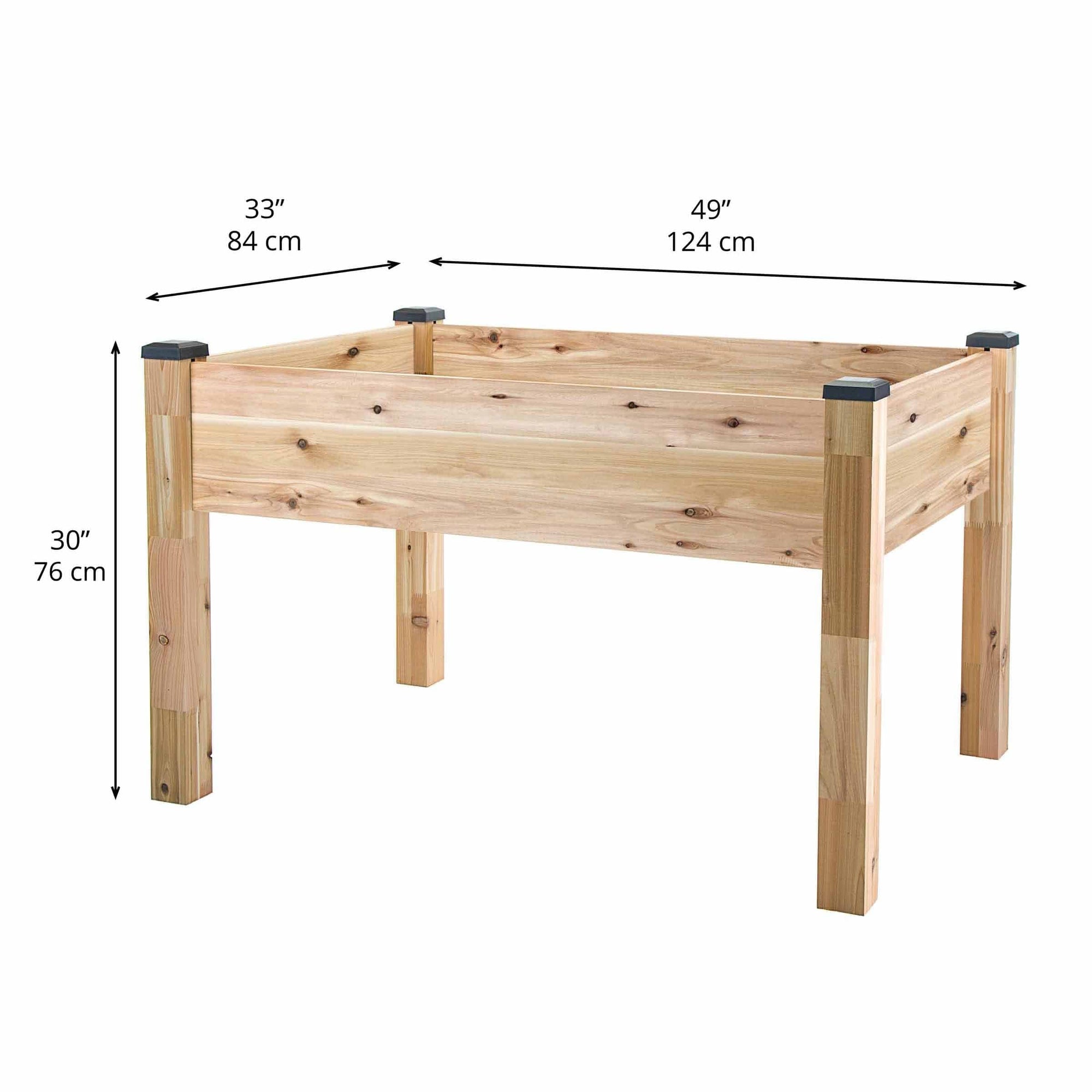 Elevated Cedar Planter 34" X 49" X 30"H alt 0