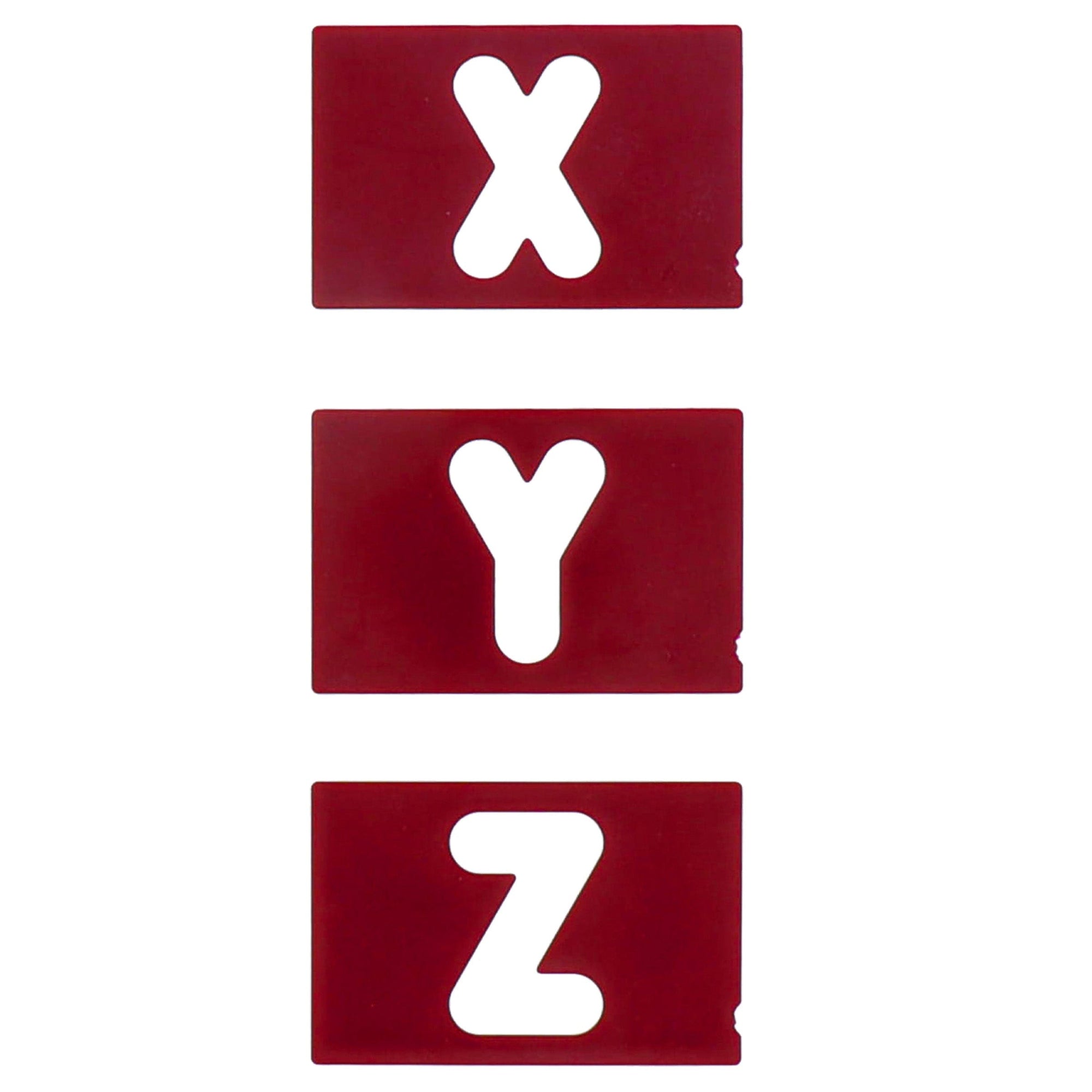 1-1/2" and 2-1/2" Vertical Letters Set for Sign Making Jigs 64pc alt 0