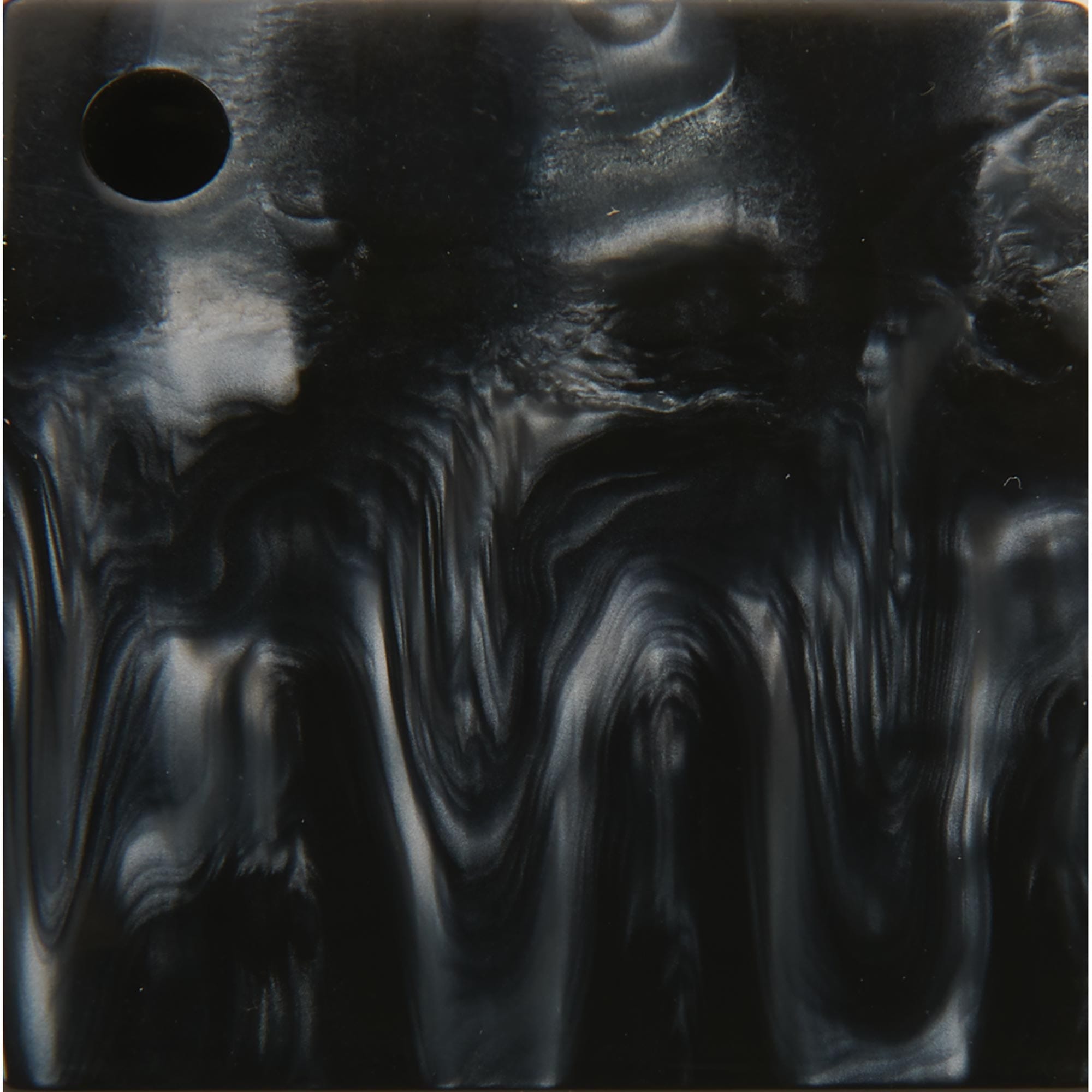 Poly Resin Knife Scales - 3/8" x 2" x 7" - Liquid Silver - Pair alt 0