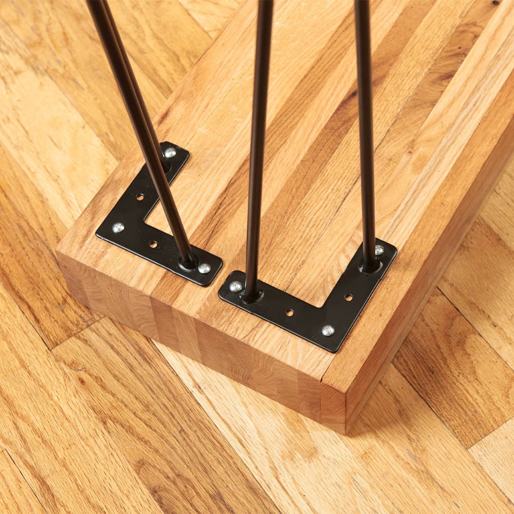 2-Wire Hairpin Leg - 20" - Black - 4 Piece