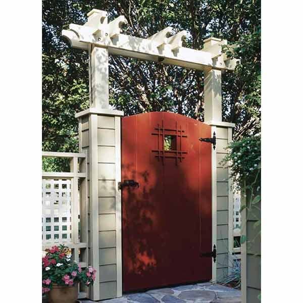 Woodworking Project Paper Plan to Build Grand Entrance Garden Gate alt 0