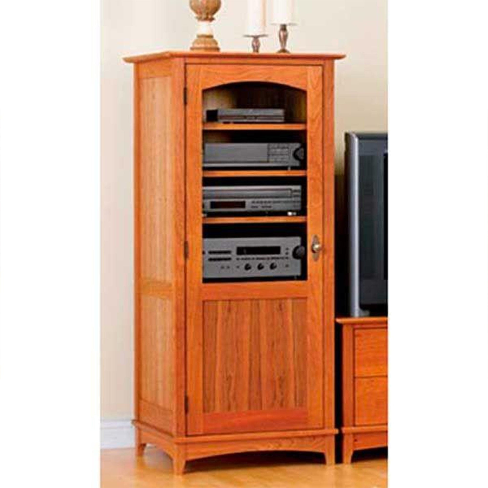 Downloadable Woodworking Project Plan to Build Entertainment Center Tower Cabinet alt 0