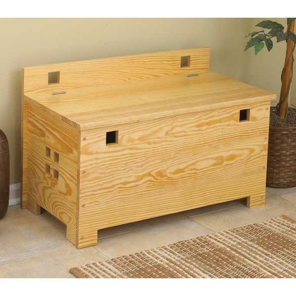 Woodworking Project Paper Plan to Build Bench with Storage alt 0