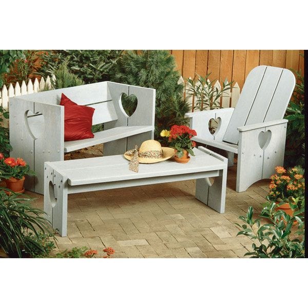 Woodworking Project Paper Plan to Build Bench, Chair, and Table alt 0