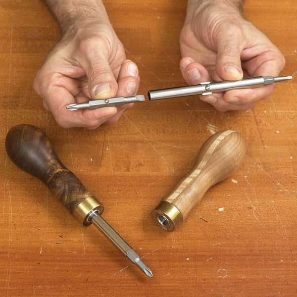 Woodworking Project Paper Plan to Build 4-in-1 Turned Handle Screwdriver alt 0