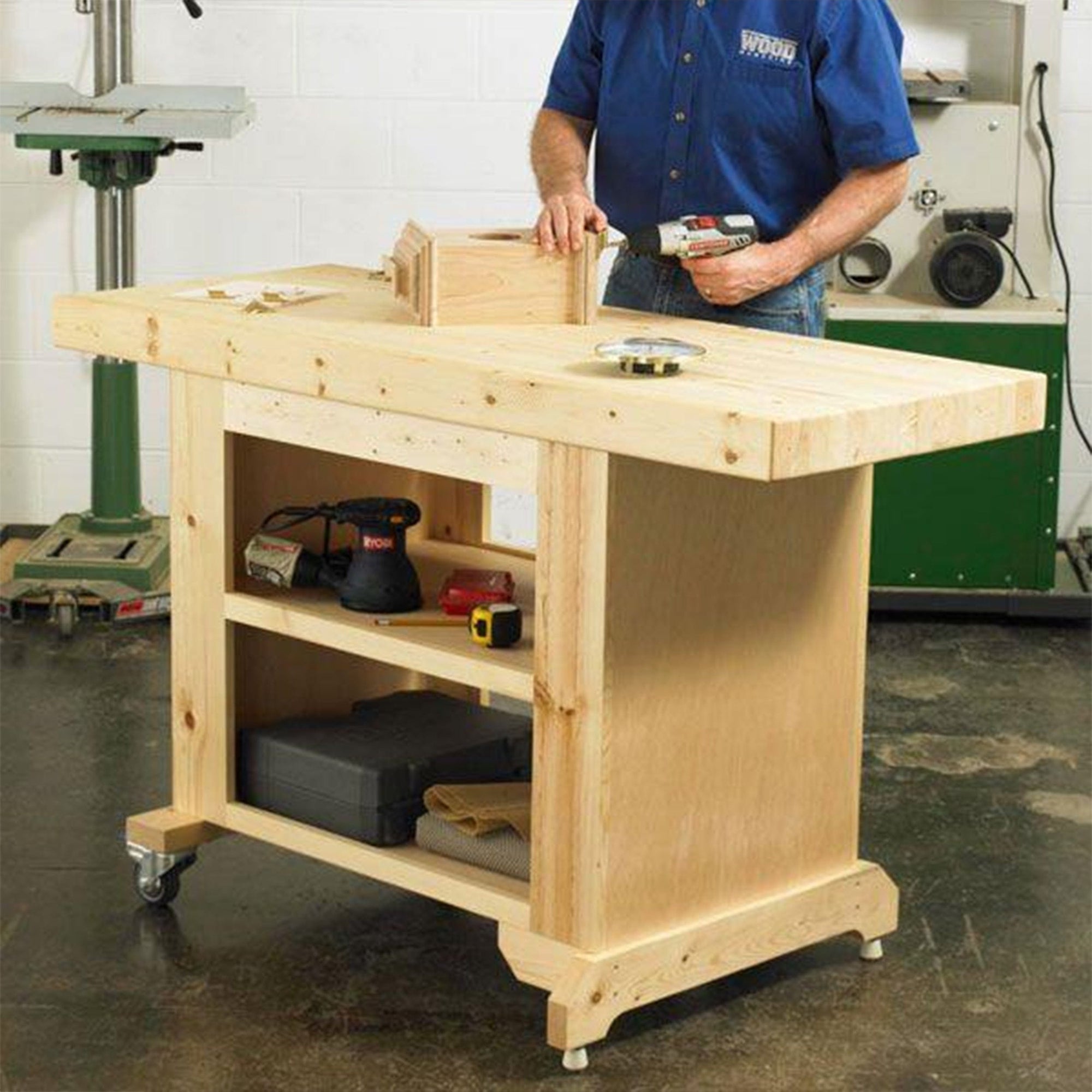 Downloadable Woodworking Project Plan to Build Budget-Friendly Workbench alt 0