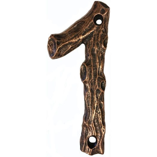LHN1-AC Log House Number 1, Antique Copper, 1 piece alt 0