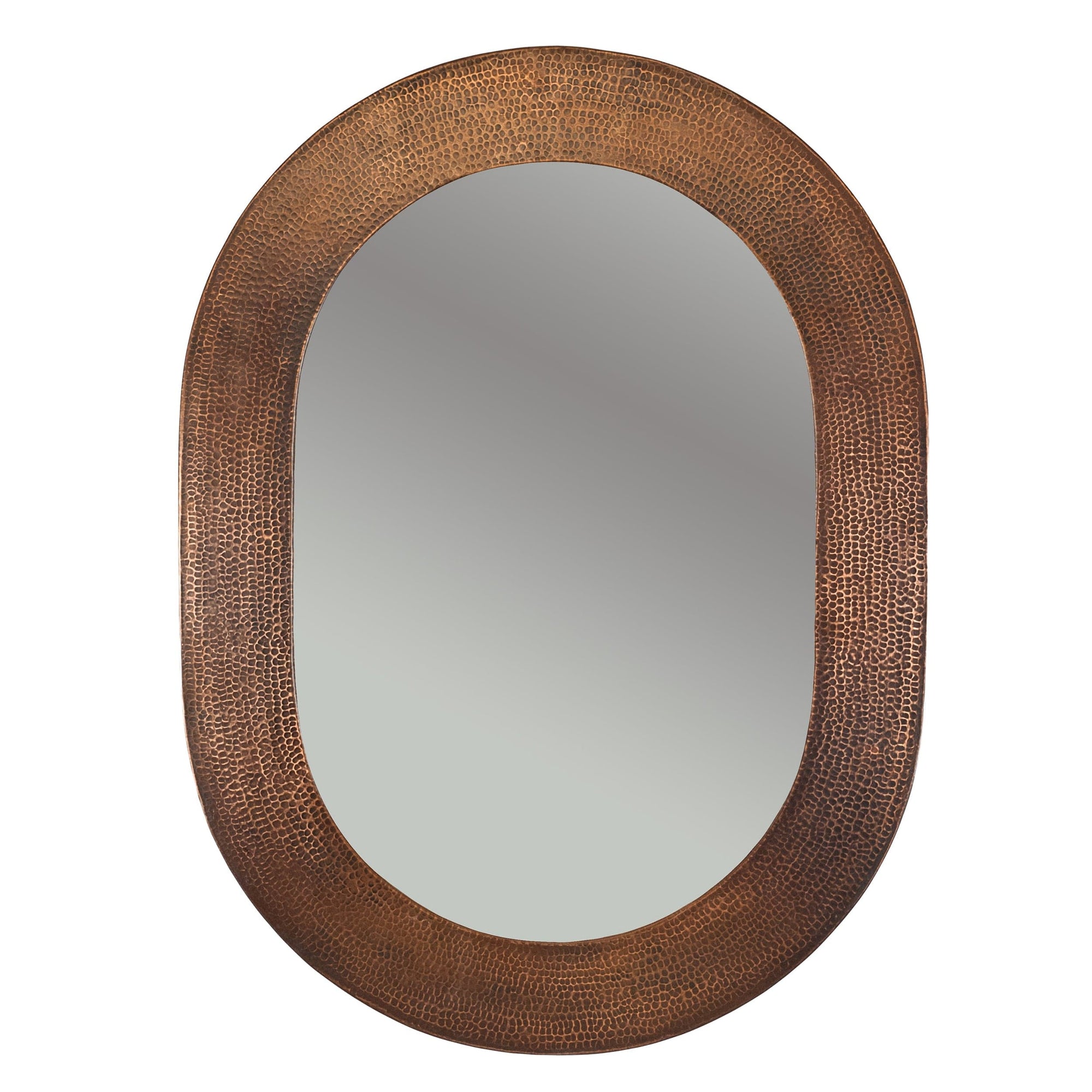 35" Hand Hammered Oval Mirror alt 0
