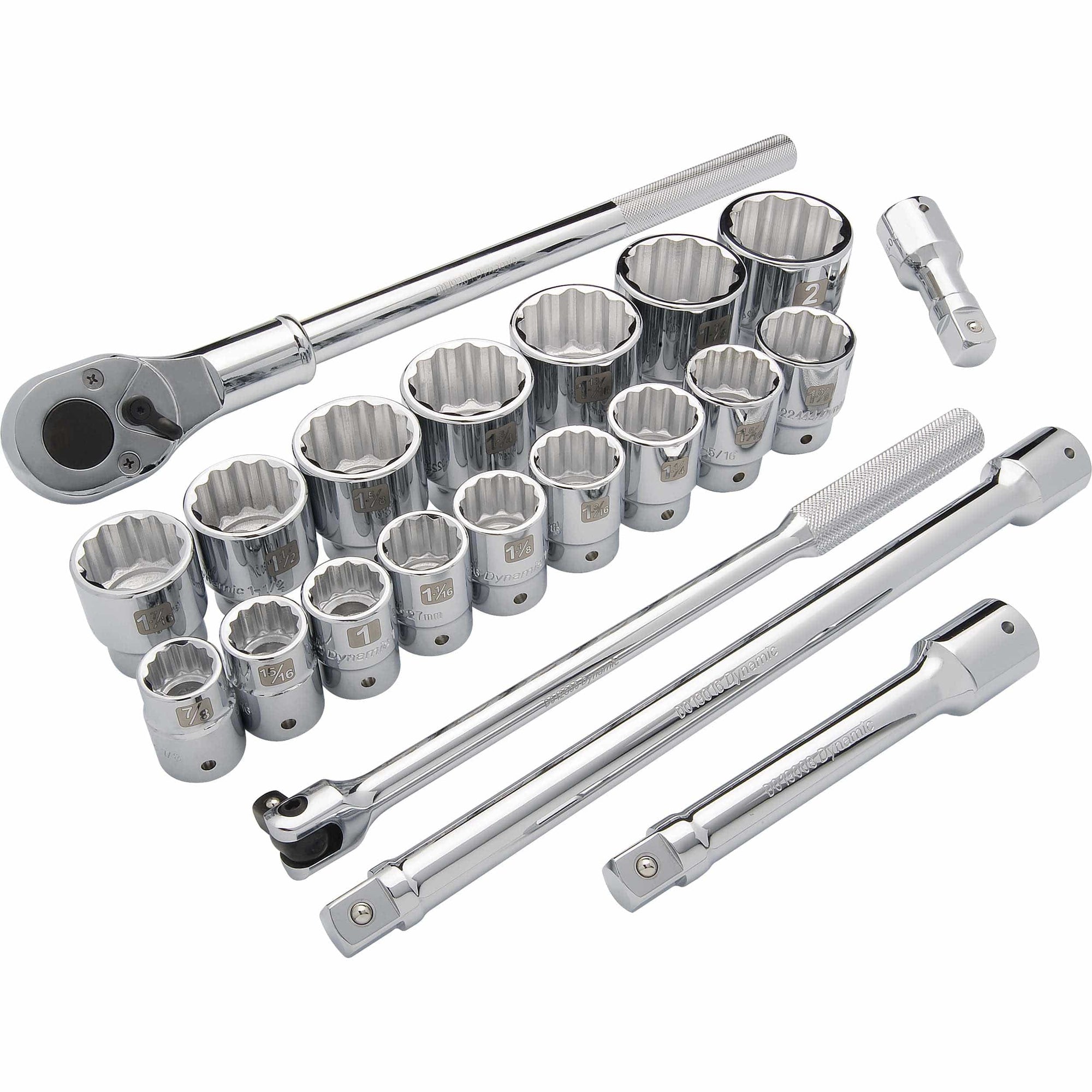 3/4" Drive 21pc 12-Point Standard SAE Socket Set, 7/8" - 2" alt 0